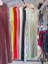 Summer Plus Size Pleated Sleeveless Long Dresses